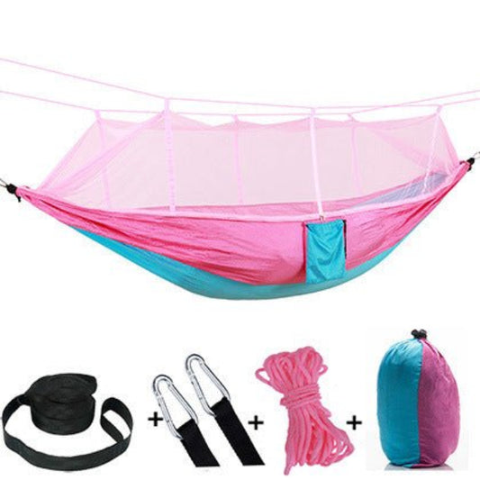 Wander & Wake™ Camping Hammock with Mosquito Net | Portable Outdoor Travel Hammock - Wander & Wake