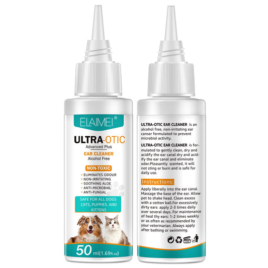 Wander & Wake™ Pet Ear Cleaner | Gentle Ear Cleansing Solution for Dogs & Cats - Wander & Wake