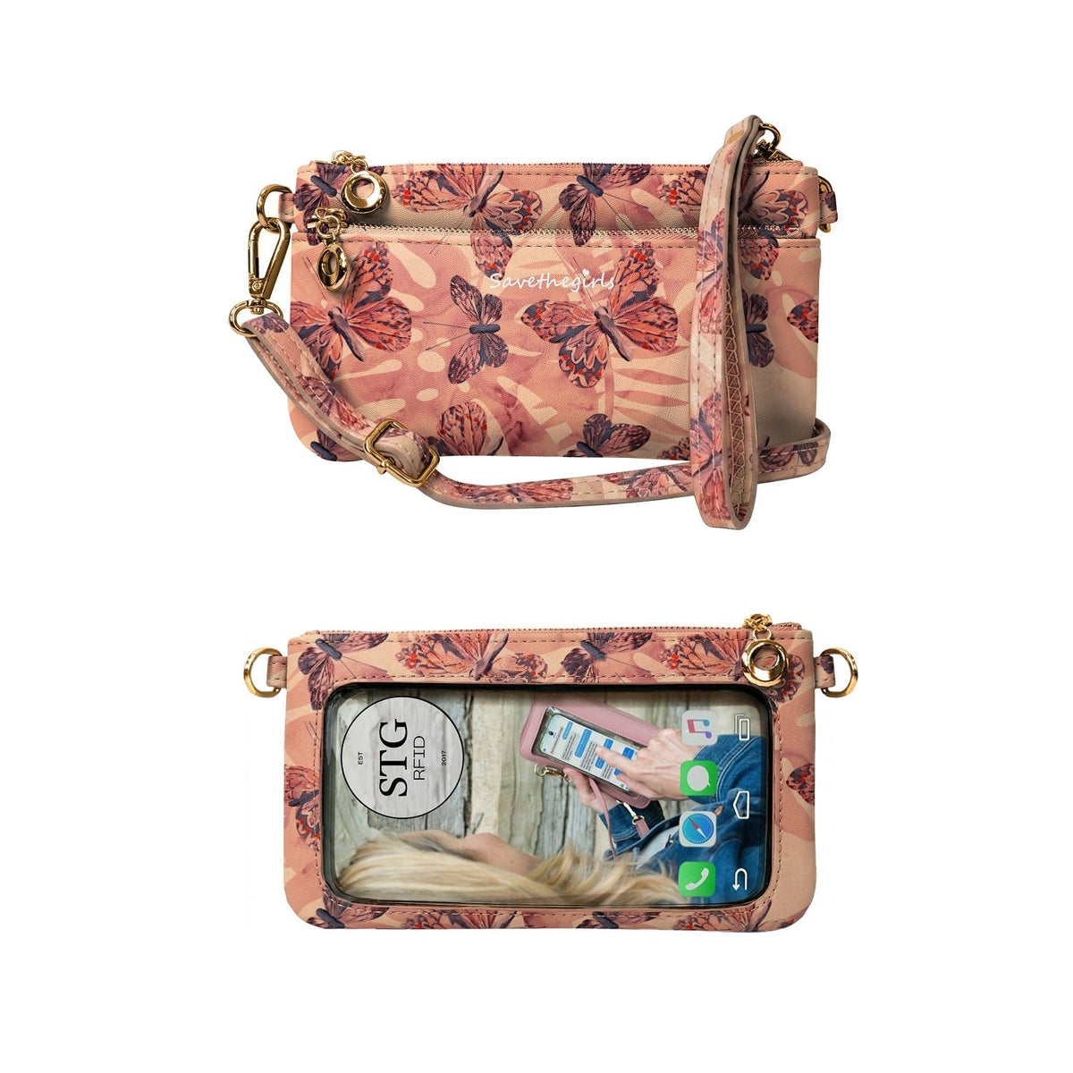 SaveTheGirls Bella RFID Crossbody Purse | Touchscreen Phone Bag - product image 26