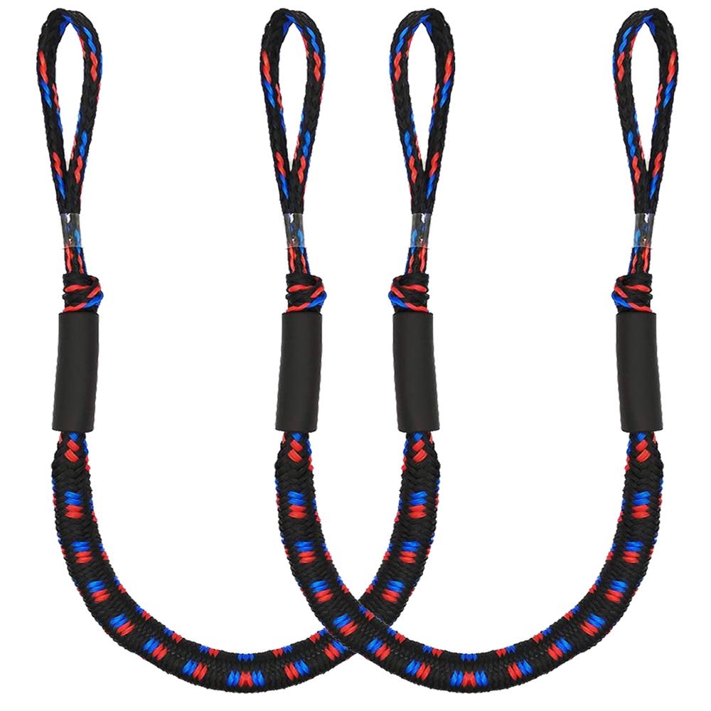 Wander & Wake WaveGuard 2-pack bungee dock lines with EVA floats for boats and pontoons