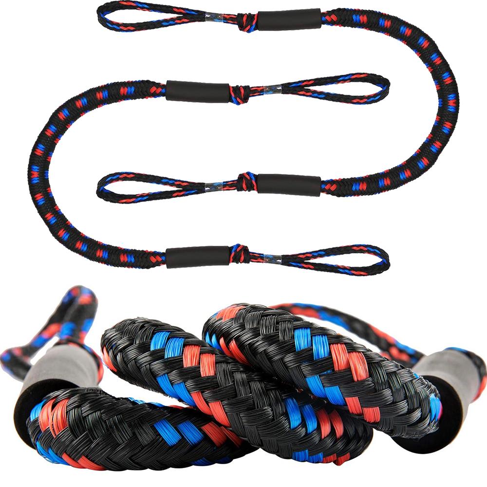 Wander & Wake WaveGuard 2-pack bungee dock lines with EVA floats for boats and pontoons