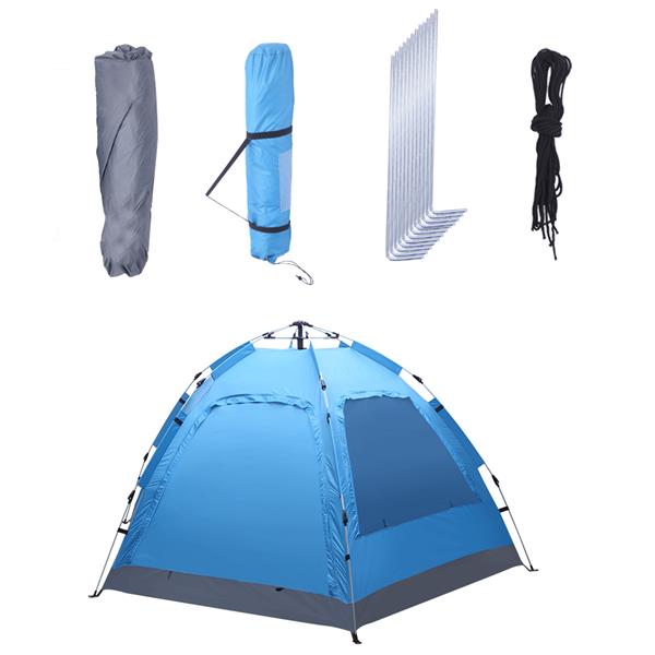 Wander & Wake BaseCamp instant waterproof family camping tent with double doors and mesh windows