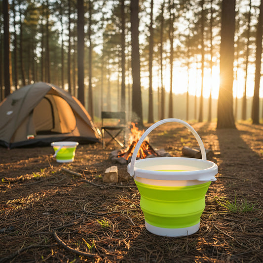 Wander & Wake™ Collapsible Silicone Water Bucket | Foldable Camping & Fishing Bucket - Wander & Wake