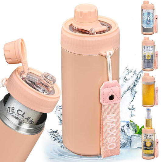 Wander & Wake™ 4-in-1 Insulated Can Cooler & Bottle Tumbler | 15 oz Stainless Steel Beverage Cooler - Wander & Wake