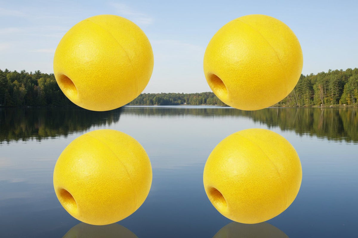 Wander & Wake™ Marine Rope Floats (4-Pack) | High-Visibility Marker Buoys - Wander & Wake