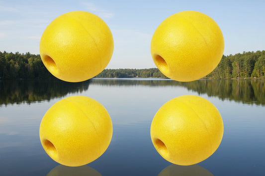 Wander & Wake™ Marine Rope Floats (4-Pack) | High-Visibility Marker Buoys - Wander & Wake