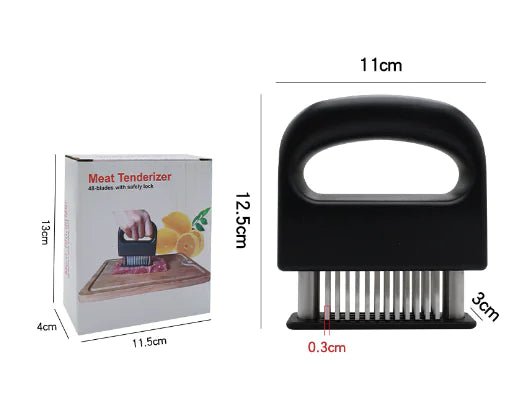 Wander & Wake™ 48-Blade Meat Tenderizer | Stainless Steel Marinade & Steak Prep Tool - Wander & Wake