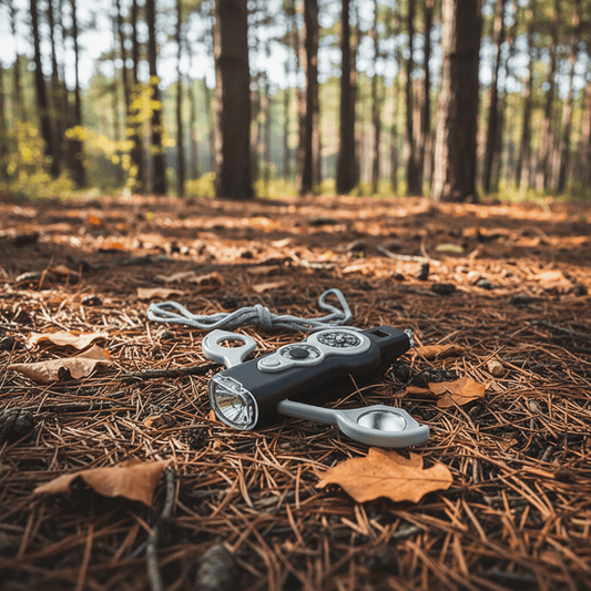 Wander & Wake™ 7-in-1 Survival Whistle | Emergency Camping Safety Tool with Compass, Thermometer & LED Light - Wander & Wake
