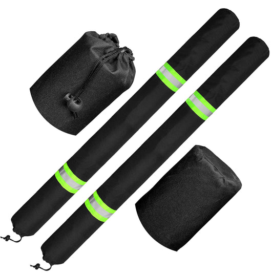 Wander & Wake™ Boat Trailer Guide Pole Covers | Heavy-Duty 600D Oxford Protective Sleeves with Reflective Strips (Pair) - Wander & Wake