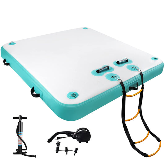 Wander & Wake™ Inflatable Floating Dock Platform | Portable Lake & Boat Swim Platform - Wander & Wake