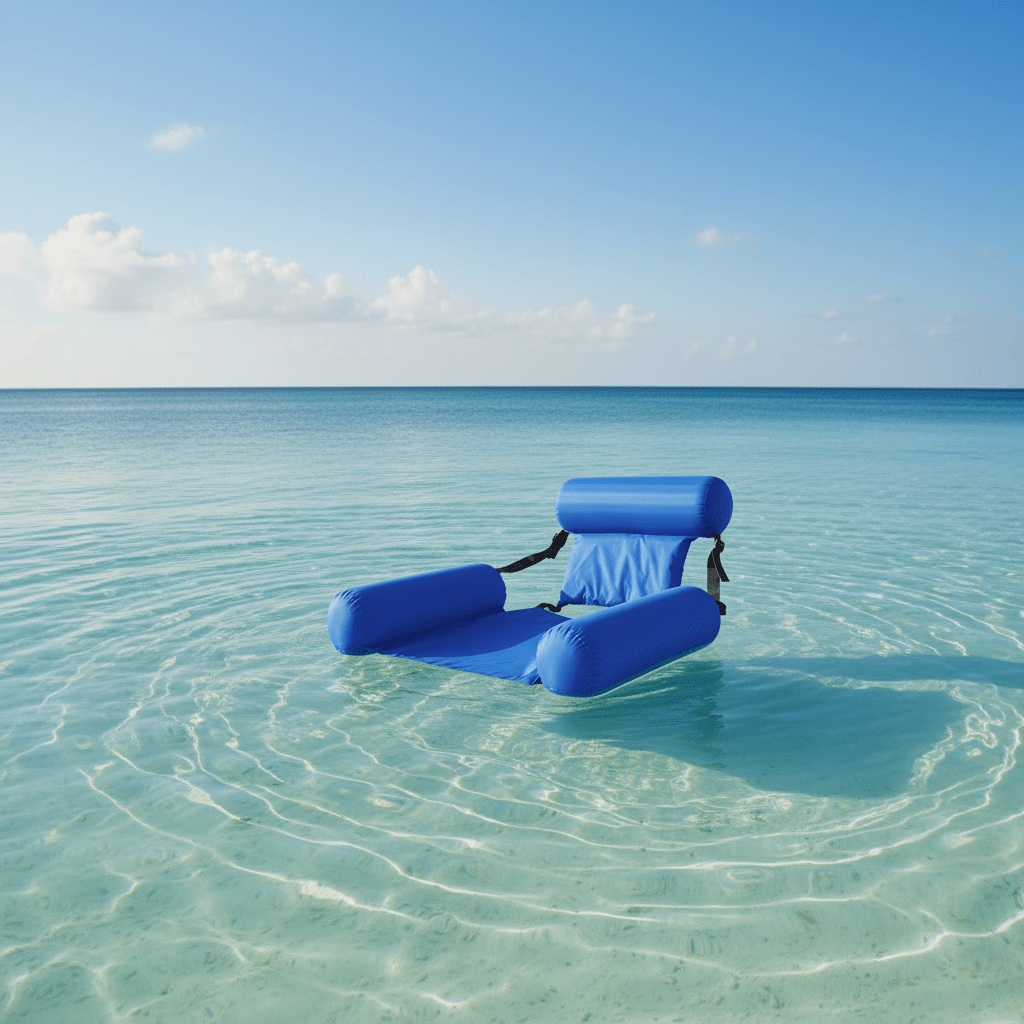 Wander & Wake™ Inflatable Floating Water Hammock | Portable Pool & Lake Lounger with Backrest and Footrest - Wander & Wake