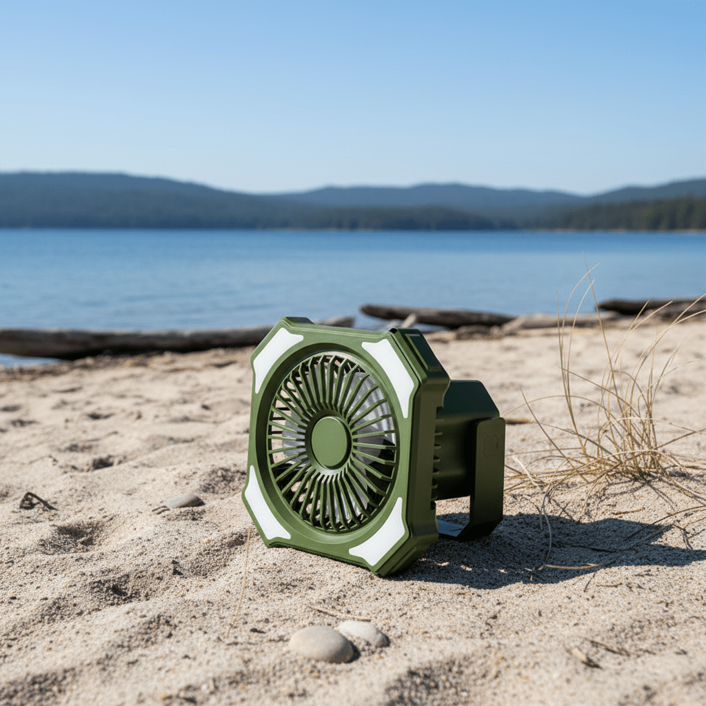 Wander & Wake™ Rechargeable Camping Fan with LED Lantern | Portable Tent Fan for Camping & RV - Wander & Wake