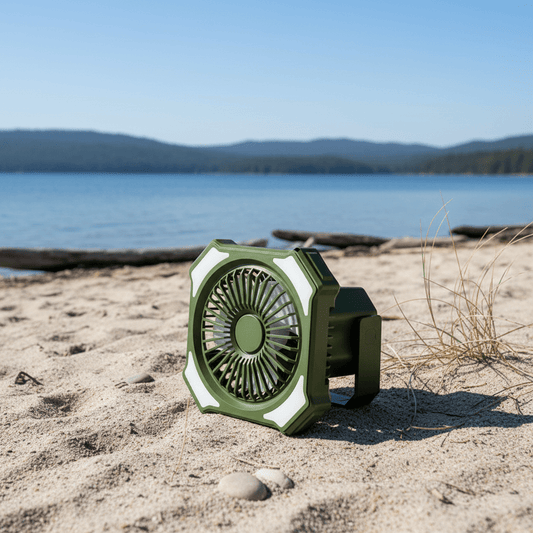 Wander & Wake™ Rechargeable Camping Fan with LED Lantern | Portable Tent Fan for Camping & RV - Wander & Wake