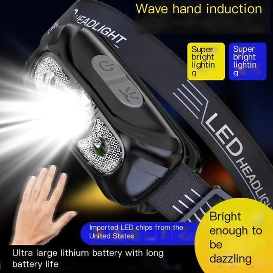 Wander & Wake™ Rechargeable LED Motion Sensor Headlamp | Hands-Free Camping, Hiking & Fishing Headlight - Wander & Wake